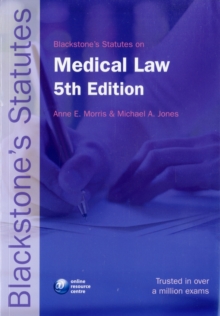 Image for Blackstone's Statutes on Medical Law