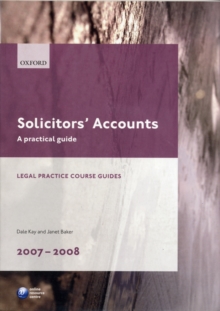 Image for Solicitors' accounts 2007-2008  : a practical guide