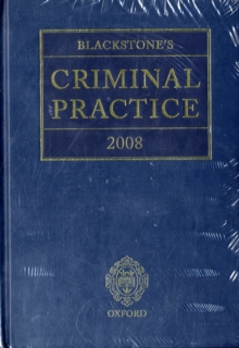 Image for Blackstone's Criminal Practice 2008