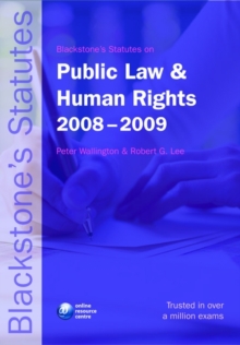 Image for Blackstone's Statutes on Public Law and Human Rights