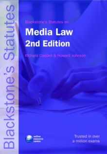 Image for Blackstone's Statutes on Media Law