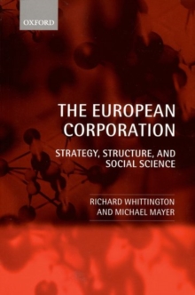 Image for The European corporation  : strategy, structure, and social science
