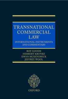 Image for Transnational commercial law  : international instruments and commentary