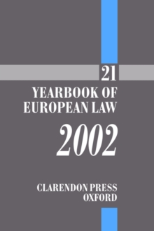 Image for The Yearbook of European Law