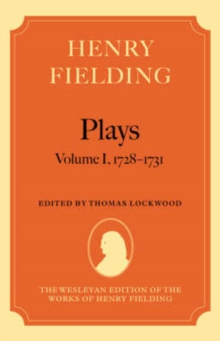Image for Henry Fielding - Plays