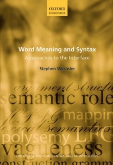 Word Meaning and Syntax