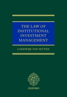 Image for The law of institutional investment management