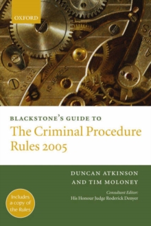 Image for Blackstone's Guide to the Criminal Procedure Rules 2005