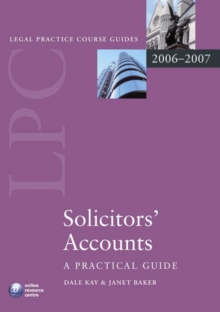 Image for Solicitors' accounts 2006-07  : a practical guide