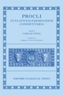 Image for Procli In Platonis Parmenidem Commentaria III