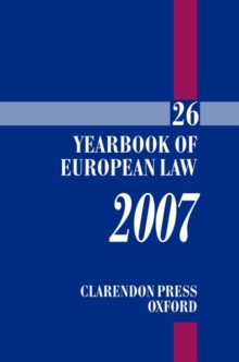 Image for Yearbook of European law26, 2007