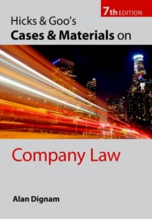 Image for Hicks & Goo's Cases and Materials on Company Law
