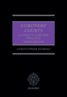 Image for Coroners' Courts : A Guide to Law and Practice