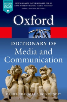 Image for A dictionary of media and communication