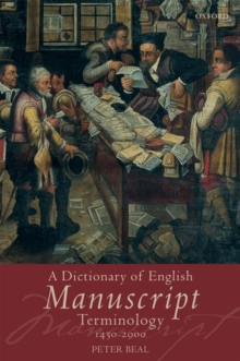 Image for A dictionary of English manuscript terminology  : 1450-2000