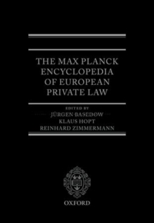 Image for Max Planck Encyclopedia of European Private Law