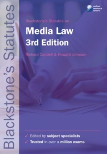 Image for Blackstone's Statutes on Media Law