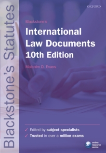 Image for Blackstone's International Law Documents