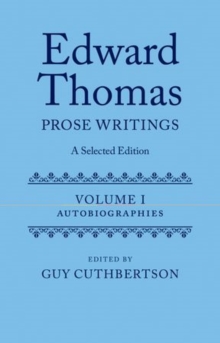 Image for Edward Thomas: Prose Writings: A Selected Edition