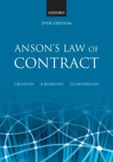 Image for Anson's Law of Contract