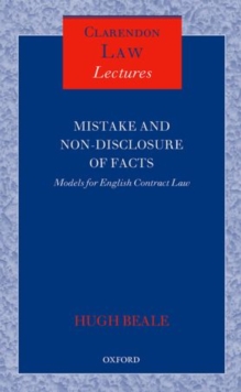 Image for Mistake and non-disclosure of fact  : models for English contract law