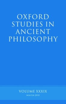 Image for Oxford studies in ancient philosophyVol. 39