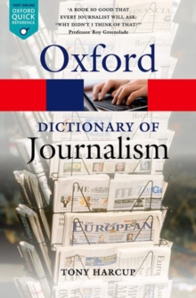 Image for A dictionary of journalism