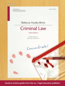 Image for Criminal law concentrate  : law revision and study guide