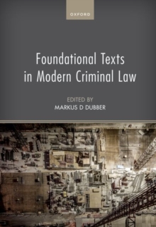 Image for Foundational texts in modern criminal law