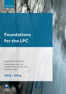 Image for Foundations for the LPC 2013-14
