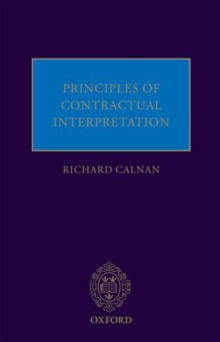 Image for Principles of contractual interpretation