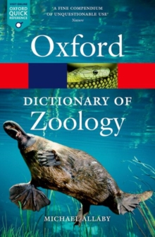 Image for A Dictionary of Zoology