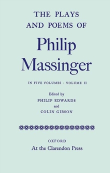 Image for PLAYS & POEMS OF PHILIP MASSINGER VOLUME