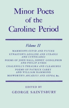 Image for Minor Poets of the Caroline Period: Minor Poets of the Caroline Period : Volume II