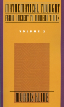 Image for Mathematical Thought from Ancient to Modern Times: Volume 2