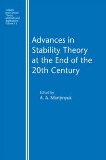 Image for Advances in stability theory at the end of the 20th century