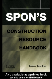 Image for Spon's construction resource handbook