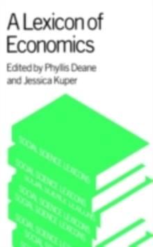 Image for A Lexicon of economics