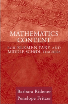 Image for Mathematics Content for Elementary and Middle School Teachers
