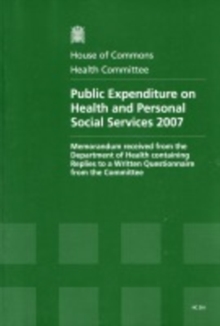 Image for Public expenditure on health and personal social services 2007