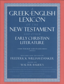 Image for A Greek-English Lexicon of the New Testament and Other Early Christian Literature