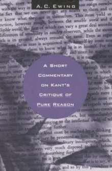 Image for A short commentary on Kant's Critique of pure reason