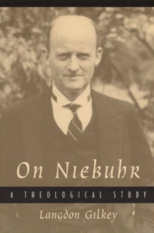 Image for On Niebuhr  : a theological study