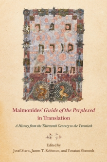 Image for Maimonides' "guide of the Perplexed" in Translation : A History from the Thirteenth Century to the Twentieth