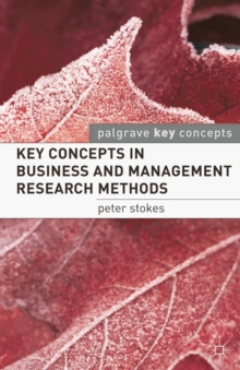 Image for Key concepts in business and management research methods