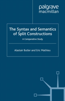 Image for Syntax and Semantics of Split Constructions: A Comparative Study