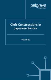 Image for Cleft constructions in Japanese syntax
