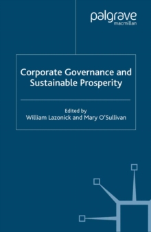 Image for Corporate governance and sustainable prosperity