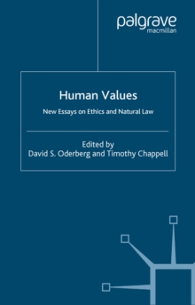 Image for Human values: new essays on ethics and natural law