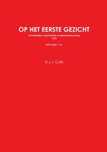 Image for Op het eerste gezicht OCR ISBN